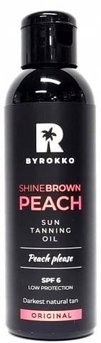 Byrokko Shine Brown Peach Olejek Wspomagający Opaleniznę SPF6 Byrokko