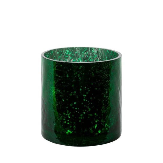 C. zielony świecznik dekoracyjny ze szkła 10X10 Eurofirany