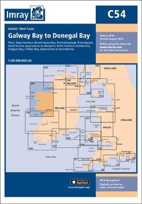 C54 GALWAY BAY TO DONEGAL BAY Imray Charts Folded