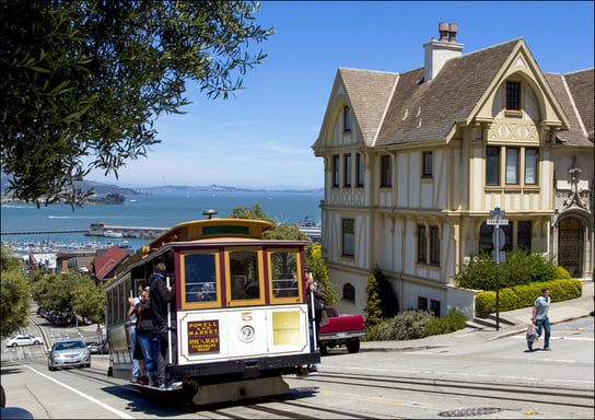 Cable car on Hyde street in San Francisco., Carol Highsmith - plakat 29,7x21 cm Galeria Plakatu