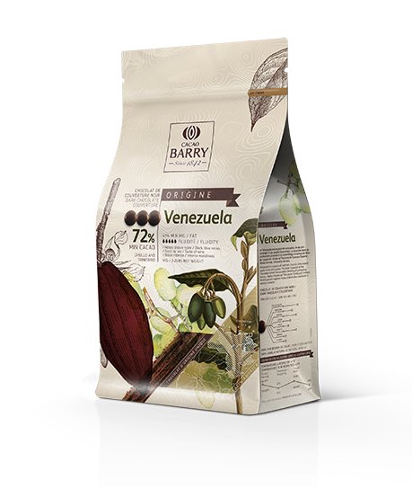 Cacao Barry Venezuela 72% Ciemna Czekolada 2.5 Kg Callebaut