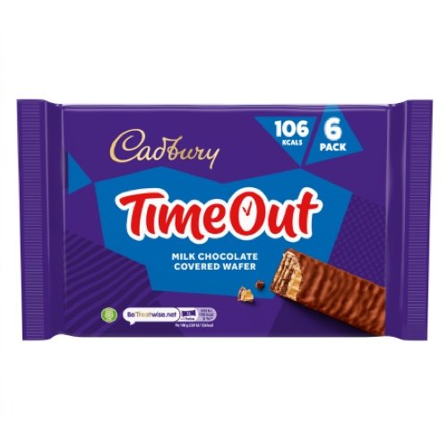 Cadbury Time Out czekoladowe wafelki z nadzieniem kakaowym 6x20,2 g Cadbury