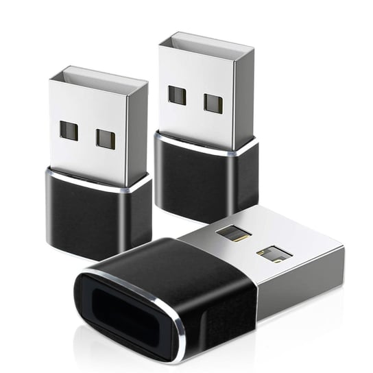 Cadorabo 3x Adapter USB w CZARNY - USB C do USB Adapter Converter Cadorabo