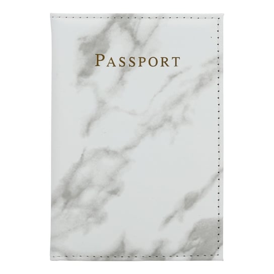 Cadorabo Marmur Biały Szary skórzana okładka na paszport i karty- 2-częściowy zestaw torebek na jeden paszport i jeden dowód w modnym wzorze Cadorabo