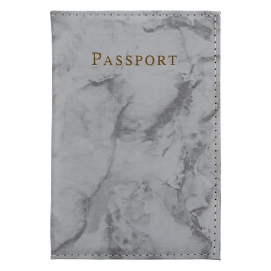 Cadorabo Marmur Szarość skórzana okładka na paszport i karty- 2-częściowy zestaw torebek na jeden paszport i jeden dowód w modnym wzorze Cadorabo