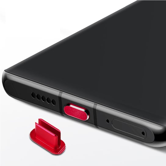Cadorabo Nasadka ochronna kompatybilna z USB C w Czerwony - Pyłoszczelna wtyczka ochronna przed kurzem  do  ładowania Cadorabo