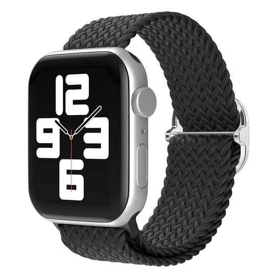 Cadorabo Pasek nylonowy kompatybilny z Apple Watch (Series 7 / 8) 41mm, (SE / Series 4 / 5 / 6) 40mm i (Series 1 / 2 / 3) 38mm w CZARNY - Wymienny pasek na rękę odpowiedni dla Twojego Smartwatcha Cadorabo