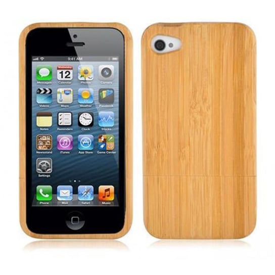 Cadorabo Pokrowiec kompatybilny z Apple - Pokrowiec BAMBUS - Pokrowiec na telefon komórkowy wykonany w 100% z prawdziwego drewna Cadorabo