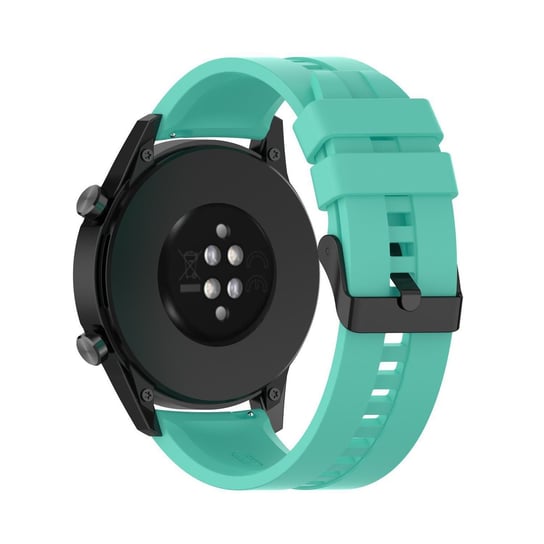 Cadorabo Silikonowy pasek do zegarka 22mm kompatybilna z Samsung Galaxy Gear S3 / Gear 2 w TURKUS -Zastępczy pasek do zegarka Huawei Watch GT dla Watch 2 Pro dla Ticwatch Pro dla Pepple Time i więcej Cadorabo