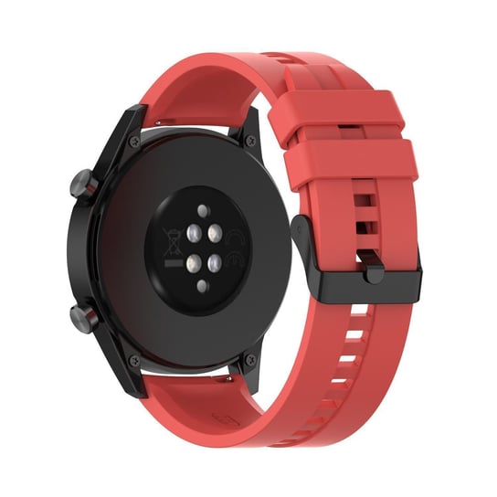 Cadorabo Silikonowy pasek do zegarka na rękę 20mm kompatybilny z Samsung Galaxy Watch 42mm / S2 Classic w CZERWONY -Zastępczy pasek do zegarka  Huawei Watch 2 dla Nokia Steel dla LG Watch Sport i wie Cadorabo