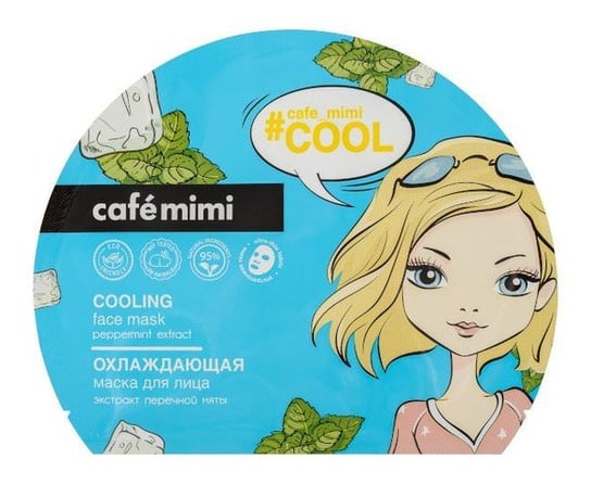 Cafe Mimi, chłodząca maska w płachcie na twarz, 22 g Cafe Mimi