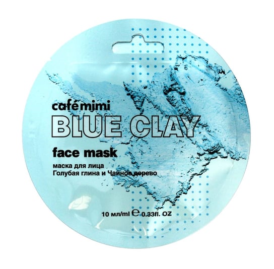 Cafe Mimi, maseczka do twarzy Niebieska glinka & Drzewo herbaciane 10 ml Cafe Mimi