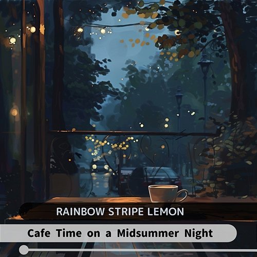 Cafe Time on a Midsummer Night Rainbow Stripe Lemon