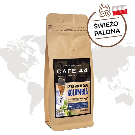 Cafe44, kawa ziarnista Kolumbia, 200 g AGRO MMK