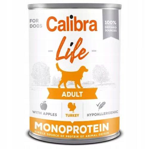 Calibra Life Adult Monoprotein Turkey Apples 400G Calibra