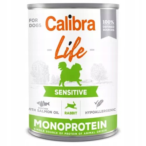 Calibra Life Sensitive Monoprotein Rabit 400G Calibra