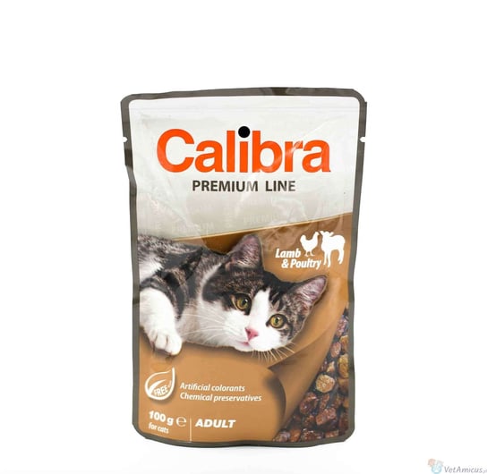 Calibra Premium Cat Adult Lamb & Poultry 100g - Karma dla kota w saszetce Calibra