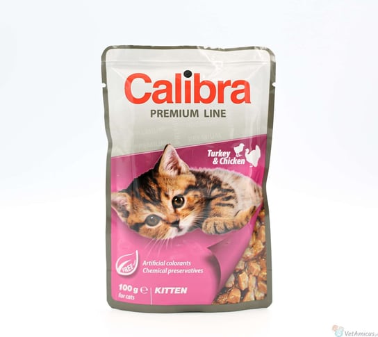 Calibra Premium Cat Kitten Turkey & Chicken 100g - karma dla kota w saszetce Calibra