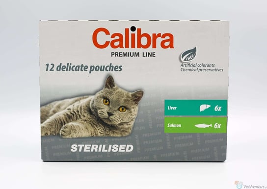 Calibra Sterilised cat - karma dla kotów w saszetkach 12 x 100g Calibra