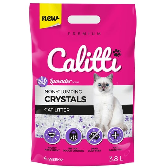 Calitti Crystals lawendowy żwirek silikonowy dla kota 3,8l Calitti