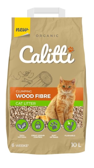 Calitti® WOOD FIBRE 10l drewniany żwirek dla kota Calitti