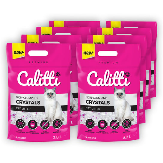 Calitti Żwirek Silikonowy Crystals 3,8Lx8 = 30,4L Calitti