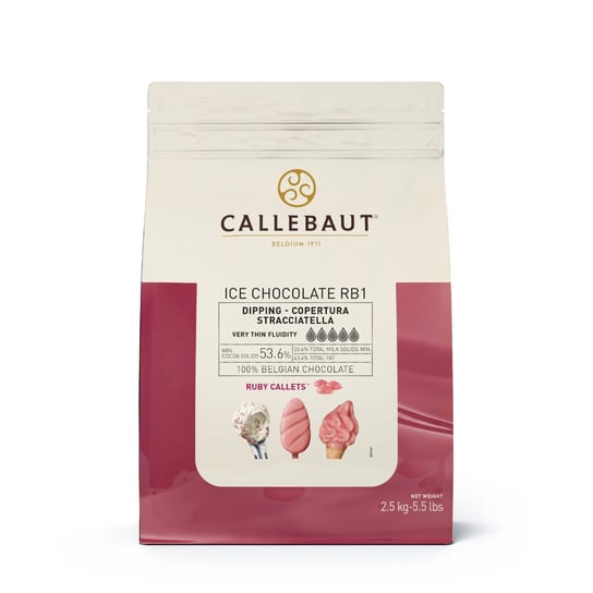 Callebaut Czekolada Ice Ruby Rb1 Do Lodów 56,3% 2,5 Kg Inna marka