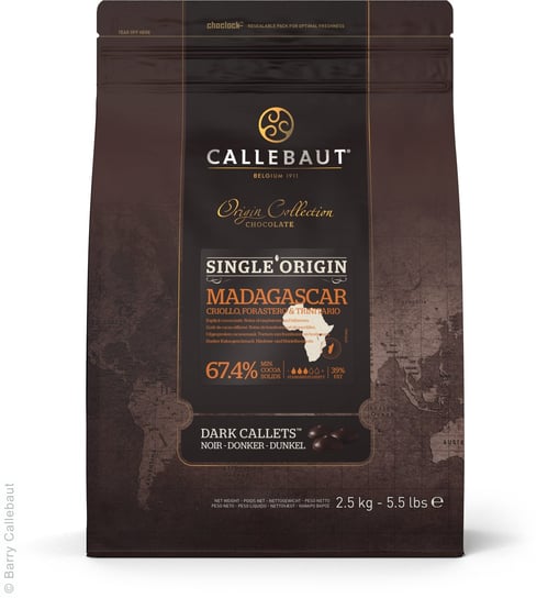 Callebaut Madagaskar Origin Ciemna Czekolada 2.5Kg Callebaut