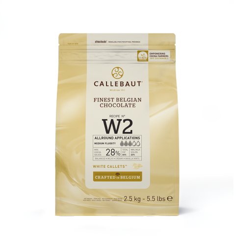 Callebaut W2 Biała Czekolada Belgijska  2,5Kg Callebaut