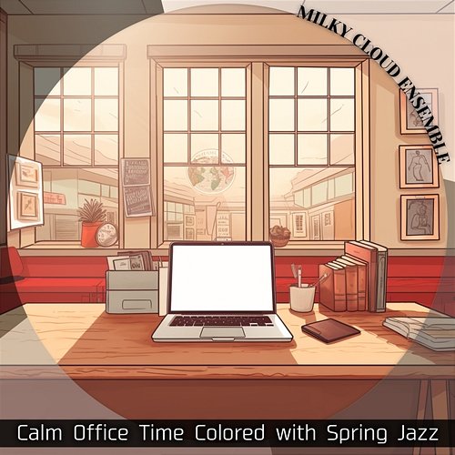 Calm Office Time Colored with Spring Jazz Milky Cloud Ensemble