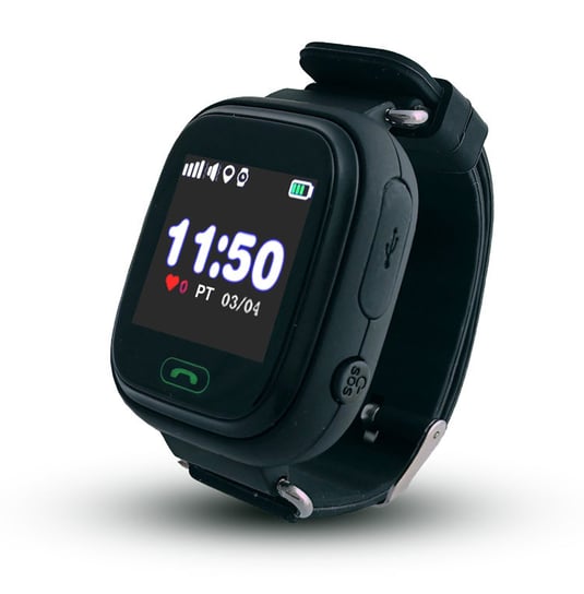 CALMEAN Touch Smartwatch + karta SIM, czarny CALMEAN