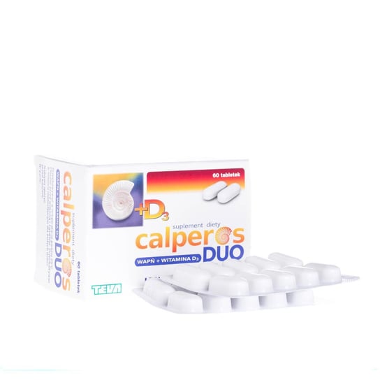 Calperos DUO wapń + wit. D3 - Suplement diety, 60 tab. pomagających w utrzymaniu zdrowych i mocnych kości Teva