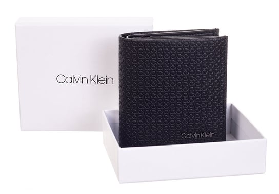 Calvin Klein Bezpieczny Portfel Męski Warmth Trifold 6Cc W/Coin Nano Black K50K508069 Bax Calvin Klein