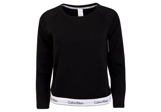 CALVIN  KLEIN BLUZA DAMSKA TOP SWEATSHIRT LONG SLEEVE BLACK 000QS5718E 001 - Rozmiar: S Calvin Klein