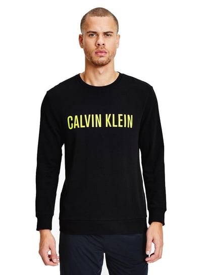 Calvin Klein Bluza Męska Cienka L/S Sweatshirt Black 000Nm1960E W10 L Calvin Klein