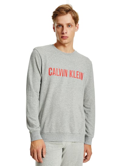 Calvin Klein Bluza Męska Cienka L/S Sweatshirt Gray 000Nm1960E W6K L Calvin Klein