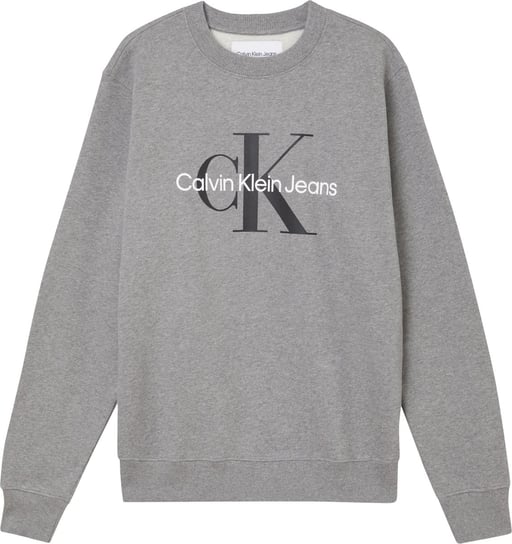 Calvin Klein Bluza Męska Core Monogram Crewne Gray J30J320933 P2D L Calvin Klein