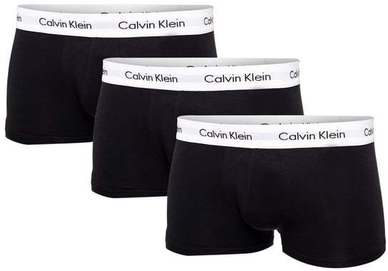 Calvin  Klein Bokserki Męskie Low Rise Trunk 3 Pak Black U2664G 001 M Calvin Klein