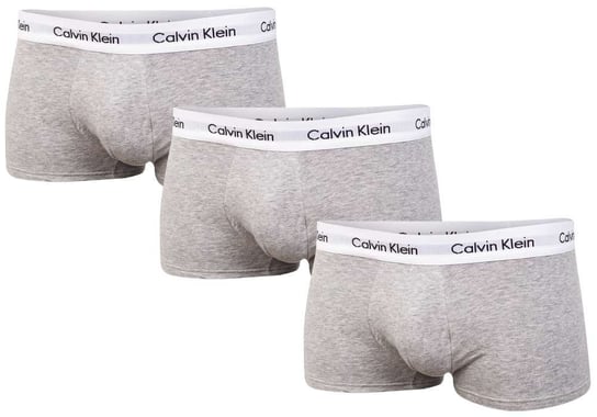 CALVIN  KLEIN BOKSERKI MĘSKIE LOW RISE TRUNK 3 PAK GREY U2664G KS0 - Rozmiar: L Calvin Klein