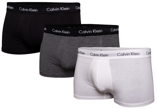 Calvin Klein Bokserki Męskie Low Rise Trunk 3 Pak U2664G Iot - Rozmiar