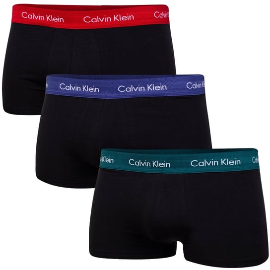 CALVIN KLEIN BOKSERKI MĘSKIE LOW RISE TRUNK 3PK BLACK 0000U2664G WHJ - Rozmiar: S Calvin Klein