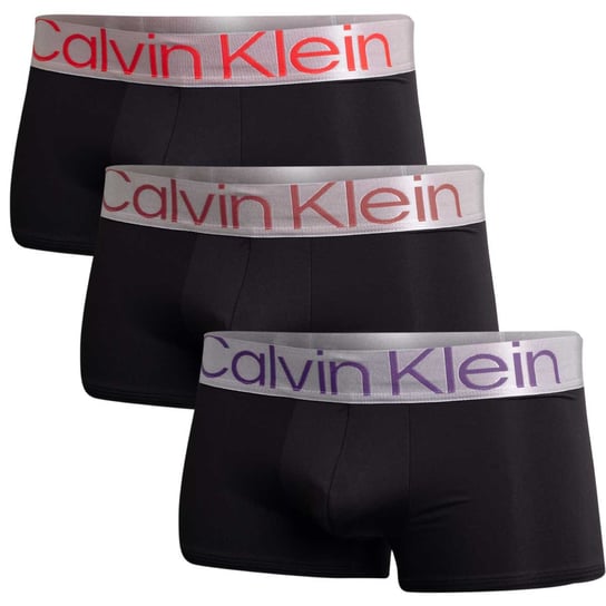 Calvin Klein Bokserki Męskie Low Rise Trunk 3Pk Czarne 000Nb3074A 6J4  M Calvin Klein
