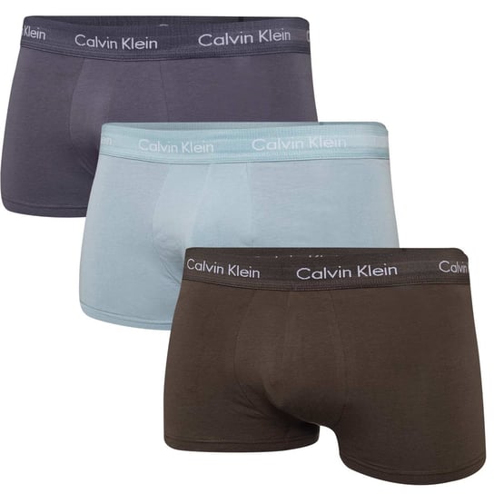 Calvin Klein Bokserki Męskie Low Rise Trunk 3Pk Niebieski/Zielony/Miętowy 0000U2664G 6Ex L Calvin Klein