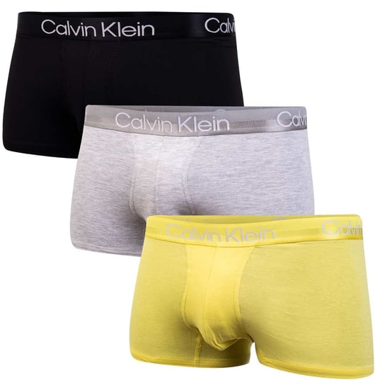 Calvin Klein Bokserki Męskie Trunk 3Pary 3Pk Black/Gray/Yellow 000Nb2970A 1Rn S Calvin Klein