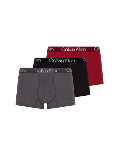 Calvin Klein Bokserki Męskie Trunk 3Pary Black/Gray/Claret 000Nb2970A Uw7 M Calvin Klein