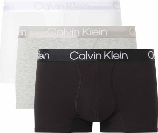 Calvin Klein Bokserki Męskie Trunk 3Pk Czarne/Szare/Białe 000Nb2970A Uw5 M Calvin Klein