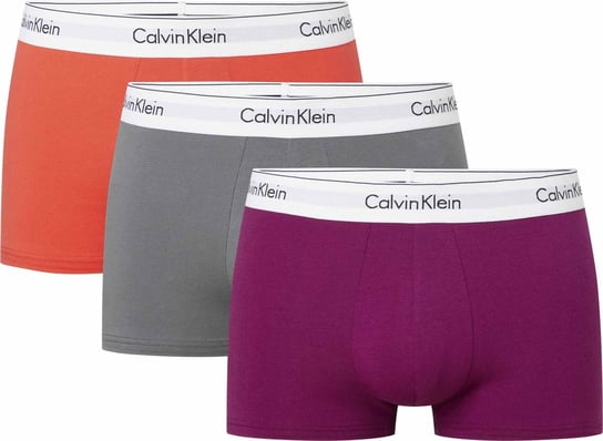 Calvin Klein Bokserki Męskie Trunk 3Pk Fioletowe/Szare/Pomarańczowe 000Nb2380A 6Me  Xl Calvin Klein
