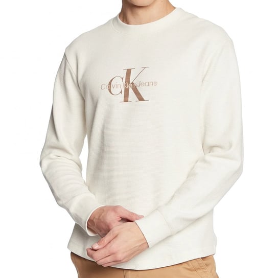 Calvin Klein Jeans bluza sweter męski beżowy J30J322462-YBI L Calvin Klein