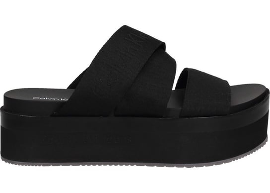 Calvin Klein Jeans Klapki YW0YW01361 36 Flatform Sandal Webbing In Mr Calvin Klein