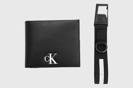 Calvin Klein Jeans Zestaw portfel + brelok K60K610150 one size Trifold+Hardware Keyfob Calvin Klein